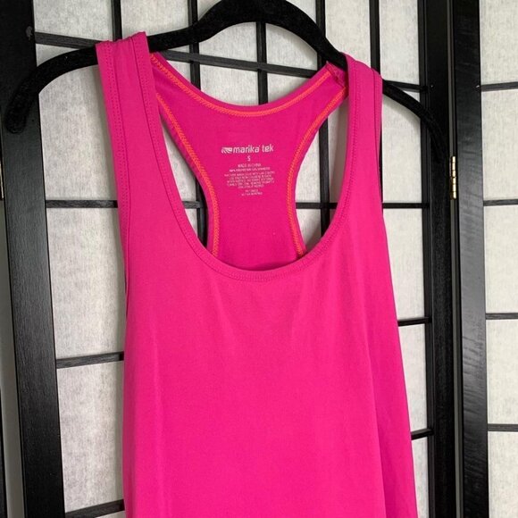 Marika Tek Athletic Yoga Workout Running Tank Top Pink Small - Picture 4 of 7